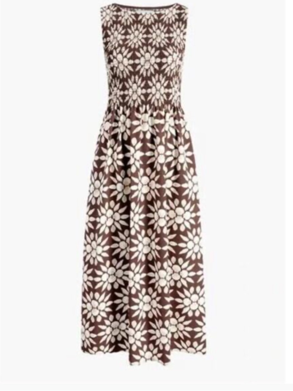 Hill House Home Cosima Nap Dress Chocolate Shell Mosaic | size XS EUC - Picture 3 of 6